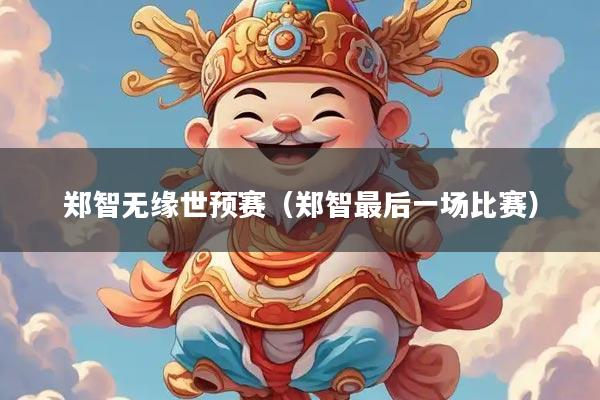 郑智无缘世预赛（郑智最后一场比赛）